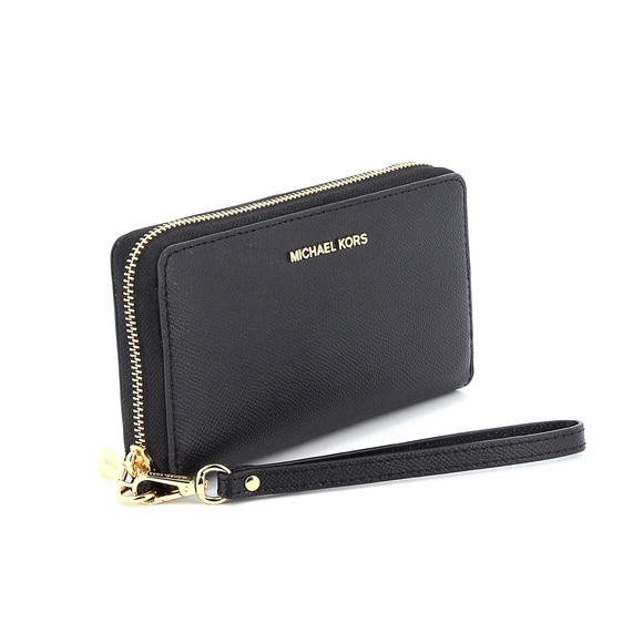 Michael Kors Black Zip Around Long Wallet